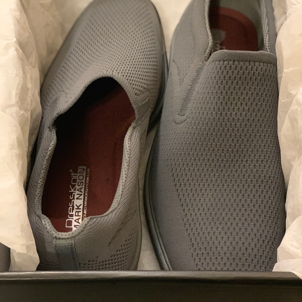 Brand new Mark Nason charcoal slip on loafers
